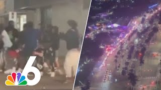 Miami police respond to ALIEN theory after fight at Bayside mall [upl. by Aramac456]