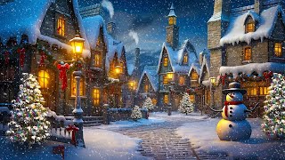 Christmas Village Winter Ambience🏚️🎄 Blizzard Sound Howling Wind Sound For Sleep and Relax [upl. by Ebner]