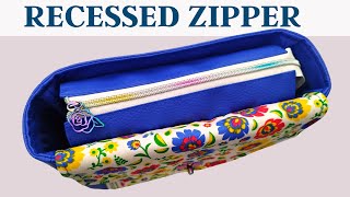 How to add a recessed zipper to a bag with side gussets [upl. by Aihseya]