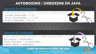 1 Lección Concepto de Autoboxing y Unboxing en Java [upl. by Sileray]