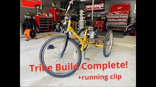 Motorized Trike Build Finale With Riding Clip [upl. by Halehs]