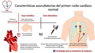 Auscultación del primer ruido cardíaco normal [upl. by Raquela]