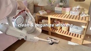 clean amp organize with me 🫧  aesthetic and relaxing room refresh 🧺 [upl. by Dian665]