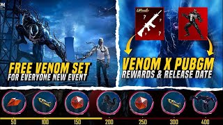 Venom Event Is Here Get Free Venom Rewards Mythic Set Venom Crate Event Release Date PUBGM [upl. by Izak453]