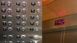 Otis HighRise Elevators  Hilton Midtown  New York City NY [upl. by Atterahs]