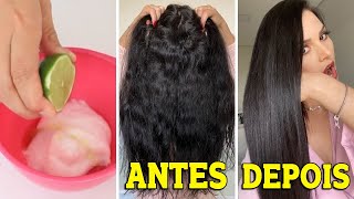 CABELO LISO NATURAL ESCORRIDO SEM CHAPINHA SEM QUÍMICA ALISA MUITO DESMAIA CABELO NA HORA [upl. by Jenna685]