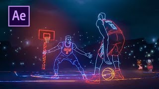 After Effects Tutorial  NBA Lights  EASY [upl. by Dom]