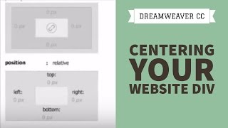 Centering your website div in Dreamweaver CC 2434 [upl. by Fennell]