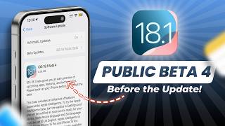 Public iOS 181 Beta 4 amp iOS 181 Beta 7  Watch this Before The Update [upl. by Liag]