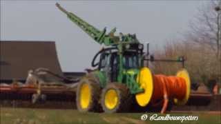 john Deere 6830 sleepslangen 2013  MeganckHaenebalcke uit Merendree [upl. by Nayt]