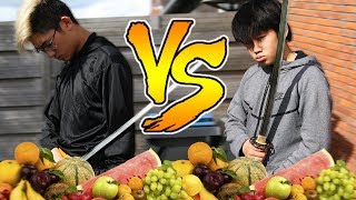 NINJA ZWAARD VS FRUIT MET BROERTJE [upl. by Setiram]