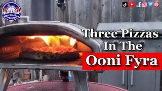 Three Pizzas In The Ooni Fyra Wood Pellet Pizza Oven [upl. by Pier]