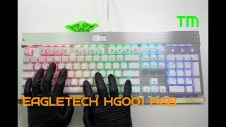 4K ASMR EagleTec KG001RGB Keyboard Short Review Typing Sound 이글텍 키보드 소리 [upl. by Emlynne]