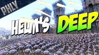 UEBS  BATTLE OF HELMS DEEP  25000 Orcs Vs 3000 Humans Ultimate Epic Battle Simulator [upl. by Drhcir]