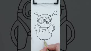 How to draw Minion Shrek shorts drawing [upl. by Izak431]