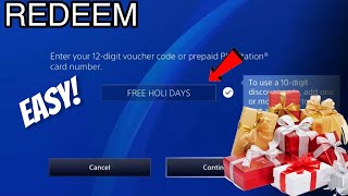 How to Redeem HOLIDAY PSN CODES Step by step [upl. by Geibel]