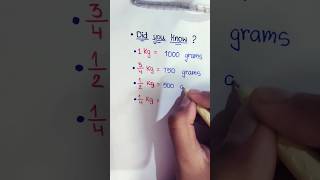 Converting of Kilograms to Grams  Kilograms into Grams maths conversion kg g diy tricks math [upl. by Ecirtap]