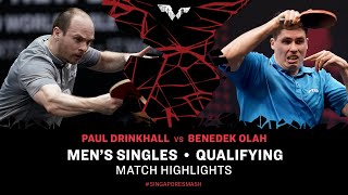 Paul Drinkhall vs Benedek Olah  MS Qual  Singapore Smash 2024 [upl. by Eerb]