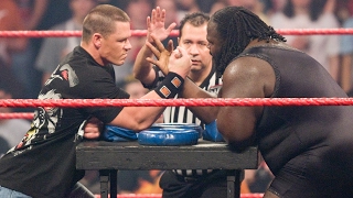 John Cena vs Mark Henry  Arm Wrestling Contest Raw Feb 4 2008 [upl. by Jelsma725]