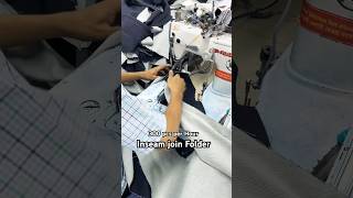 Inseam join folder tutorial  ইনসিম জয়েন ফোল্ডার । inseam textileboom sewingmachine shortsfeed [upl. by Yllitnahc]