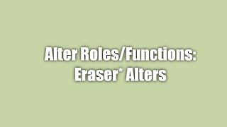 Alter Roles amp Functions Eraser Alters [upl. by Gavra]