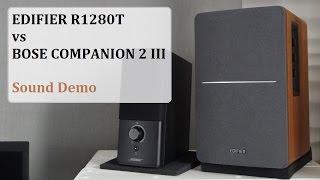 Edifier R1280T vs Bose Companion 2 Series III  Sound Demo [upl. by Silado]