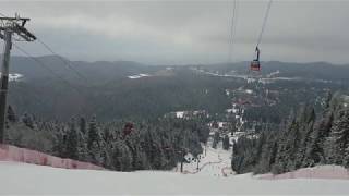 Subteleferic Ski Slope difficult level Poiana Brasov Romania February 2020 [upl. by Juana]