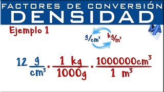 Conversión de unidades de Densidad  Ejemplo 1 [upl. by Helen162]