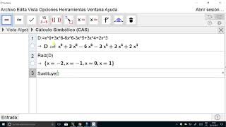 Obtención de las raíces de un polinomio con GeoGebra  4º ESO [upl. by Holly762]