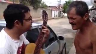 COMEDIA NO WHATS BEBADO CANTANDO EM INGLES COM VIOLÃO [upl. by Skilken]