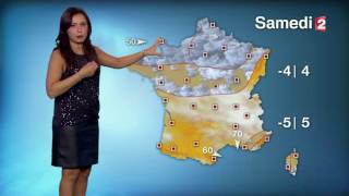 LA METEO ET LA METEO DES NEIGES dANAIS BAYDEMIR le 2017 01 05 SOIR sur FRANCE 2 [upl. by Esinnej644]