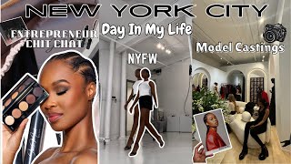 Day in the Life of a Model NYFW Model Castings Entrepreneur VLOG JennaMonét [upl. by Llerrehs]