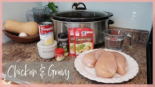 Crockpot Chicken and Gravy  Dump and Go Crockpot Meal  Chicken Crockpot Recipe [upl. by Cesya]