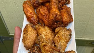 Extremely crispy deep fried chicken wings [upl. by Ahsocin]