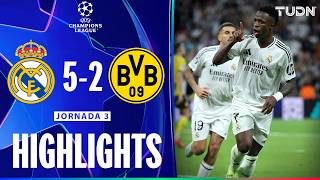 HIGHLIGHTS  Real Madrid 52 Borussia Dortmund  UEFA Champions League 2425  TUDN [upl. by Nottap]