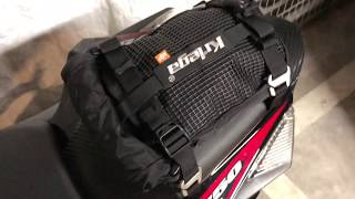 KRIEGA US5 drybag installed on Suzuki GSXR 750 L1 my mistake its UPSIDE DOWN [upl. by Ettolrahs]