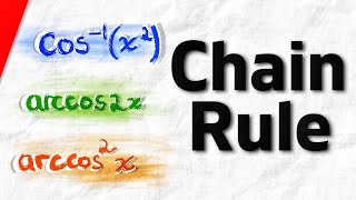 Derivative of arccosx2 arccos2x and arccos2x with Chain Rule  Calculus 1 Exercises [upl. by Jean-Claude261]