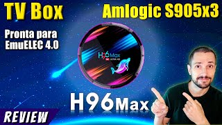 Review H96 Max X3 TV Box com processador Amlogic S905x3  muito melhor que Gamestick GD10 pra games [upl. by Annaierb715]