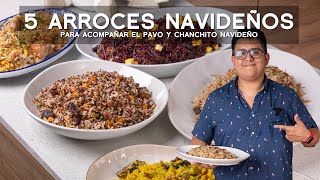 COMO PREPARAR 5 ARROCES NAVIDEÑOS  GUARNICIONES NAVIDEÑAS  ALEXANDER QUESQUÉN  ACOMERPE [upl. by Leahcimrej]