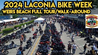 Laconia Bike Week 2024  Weirs Beach WalkAround Tour  The BUSIEST and BEST Day of Bike Week [upl. by Ikiv]