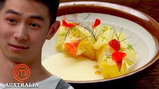 Competing Against A Pastry Chef For Immunity  MasterChef Australia  MasterChef World [upl. by Enihpled]