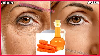 Remove wrinkles under eyes naturally with carrot oil in 3 days  under eye wrinkles home remedies [upl. by Blakeley]