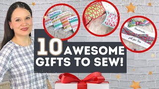 10 EASY STOCKING STUFFERS to sew that people will LOVE and USE  extra ideas how to wrap and more [upl. by Nerred]