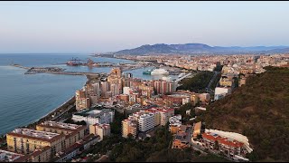 Spain 1 Malaga 4K Aerial Scenic Drone View Town Centre Malaga Port Soho Huelin Travel [upl. by Eltsyek649]