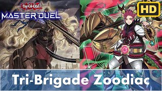 Tri Brigade Zoodiac Yu Gi Oh Master Duel  Best Deck [upl. by Emilio]