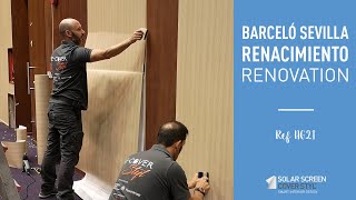 Barceló Sevilla Renacimiento hotel renovation with Cover Styl® adhesive coverings [upl. by Nannah]