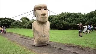 Moai statue walks with mongolian music earrape [upl. by Dwan]