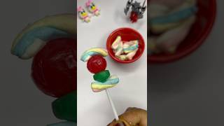 Marshmallow Candy With Center Fruit Lollipop Popsicle shotrs youtubeshort shortsvideoviral [upl. by Oiramd842]