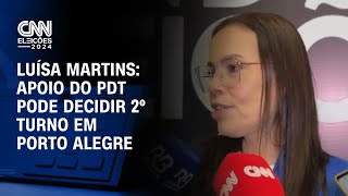 Luísa Martins apoio do PDT pode decidir 2º turno em Porto Alegre  CNN 360º [upl. by Assened]