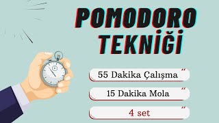 ✔️POMODORO TEKNİĞİ Uzmanların Tavsiyesi  55 Dk Çalış 15 Dk Mola 4 Set [upl. by Latty250]